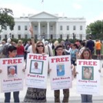 Amy takes the Free Pot Lifers posters to the White House!